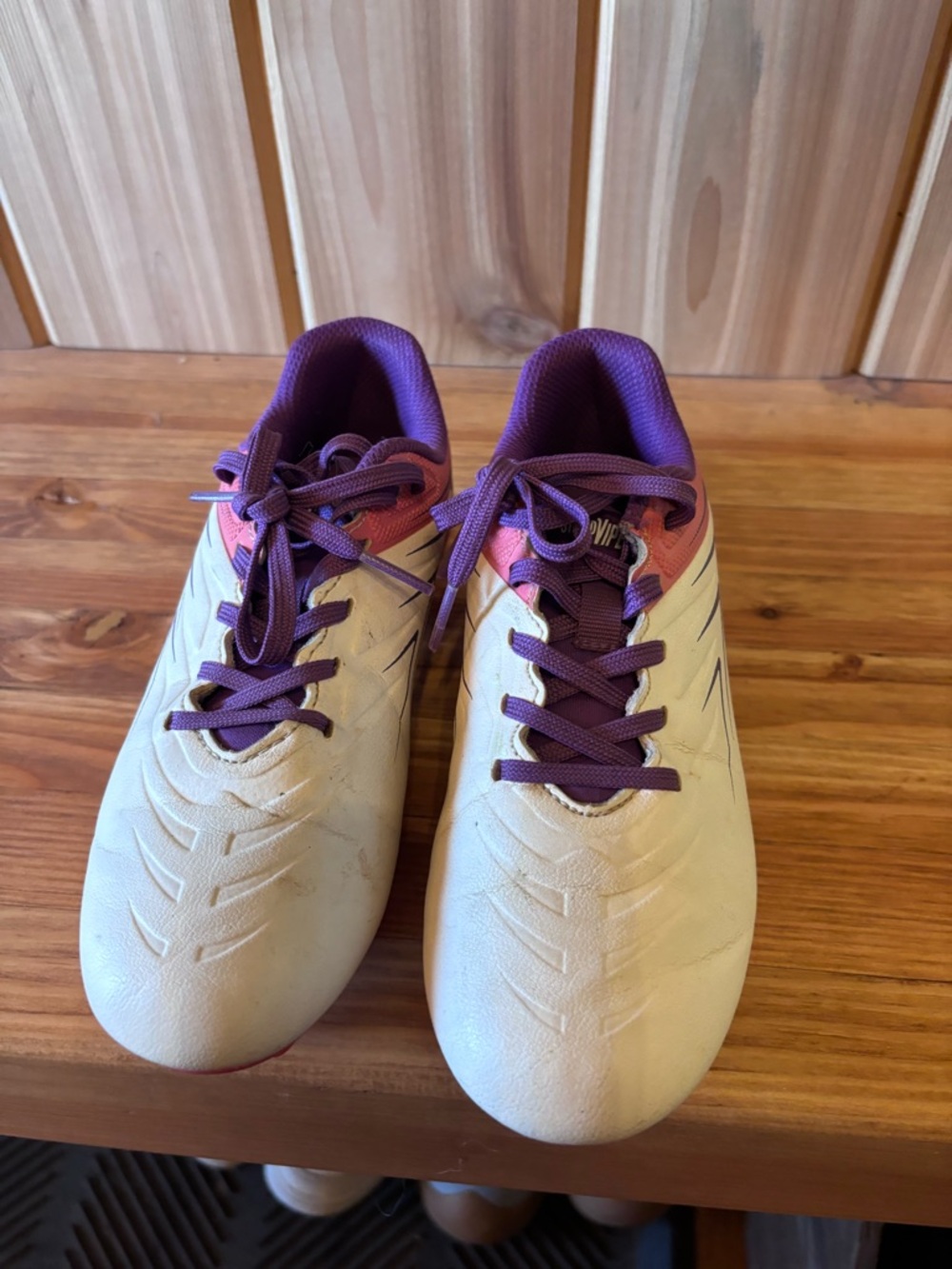 DSG White Sneakers with Purple and Pink Accents